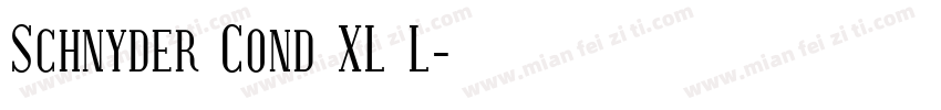 Schnyder Cond XL L字体转换